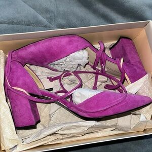 Marc Fisher Purple/Pink Suede Heels- Size 8.5